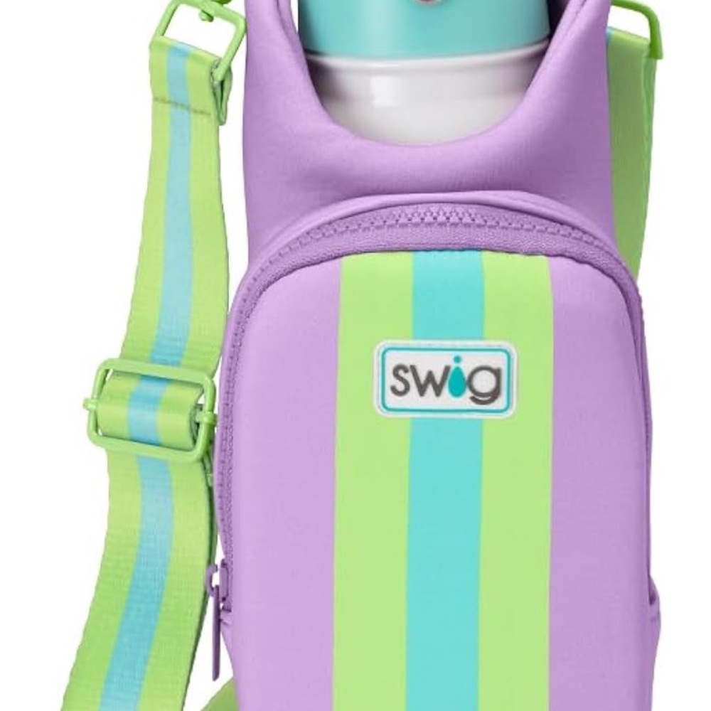 Purple and Green Crossbody Bag